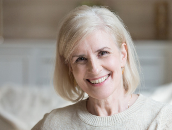 Woman smiling