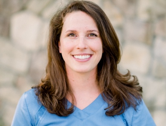 female dental patient smiling   