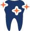 Sparkling tooth icon