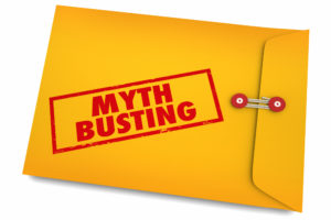 Myth Busting Envelope on white background 